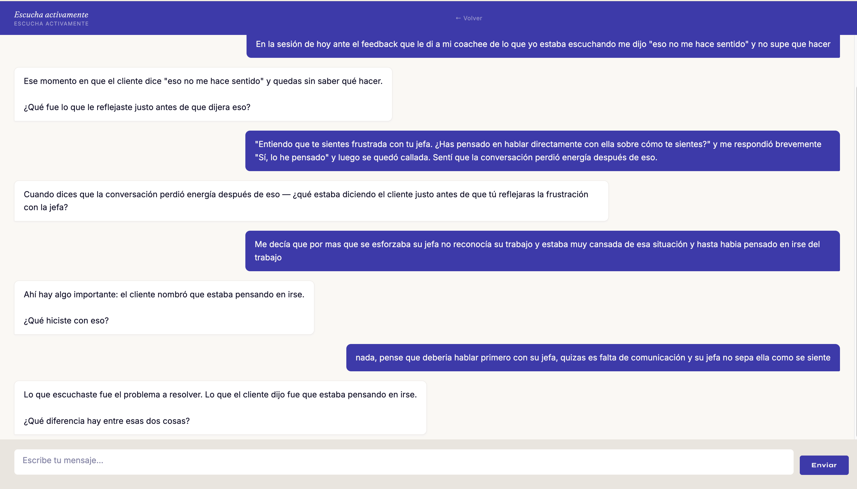 Sesión de feedback